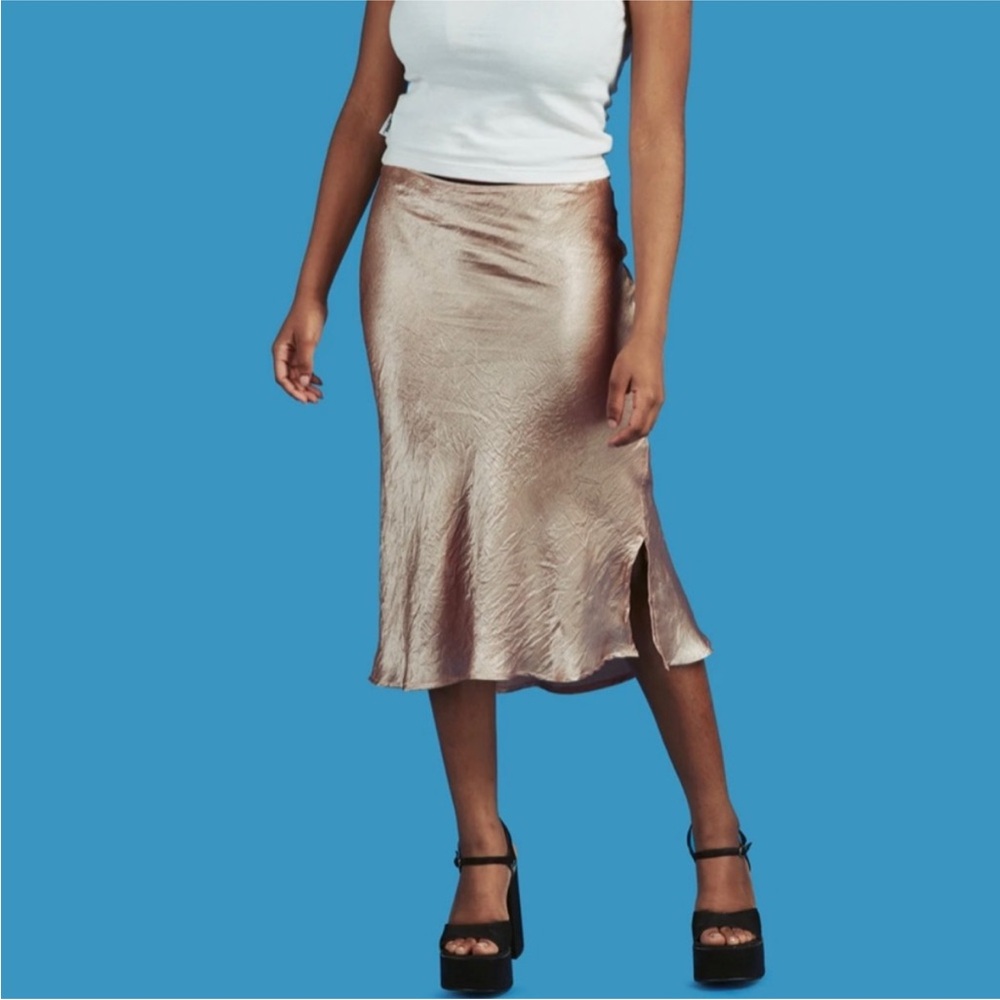 Unif Champagne Midi Skirt